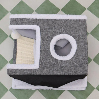 Urban Two-Story Cat Retreat